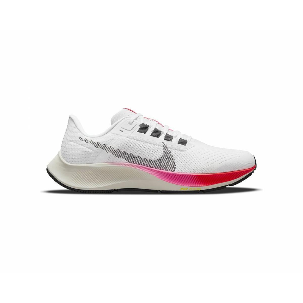 Nike Men`s Air Zoom Pegasus 38 White - Black Football Grey Pink DJ5397-100 - Black