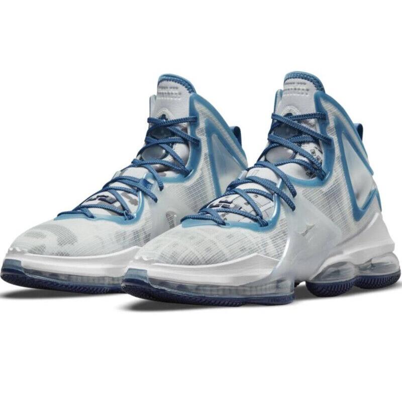 Nike Lebron 19 Basketball Shoe DC9338-100 White/blue Void sz 8M/9.5W - 13M/14.5W - White, Manufacturer: White/Blue Void/Dutch Blue