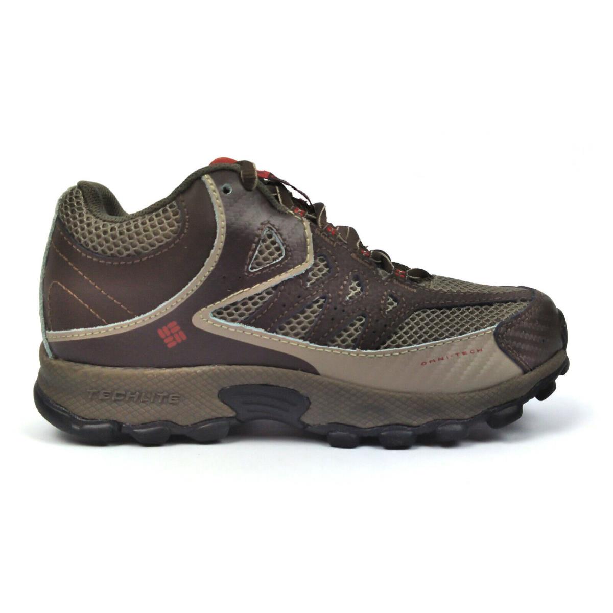 Columbia Youth`s Switchback Plus Mid Omni-tech Hiking Shoes Cordovan Size 2