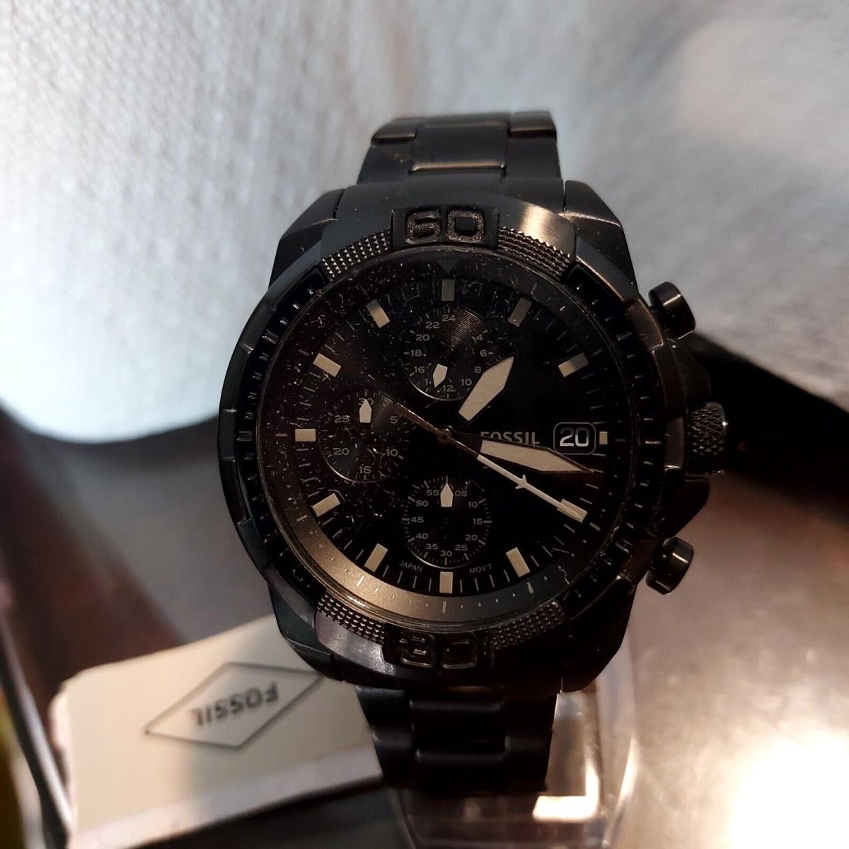 Fossil Bronson Chronograph Quartz Black Dial Men`s Watch FS5853