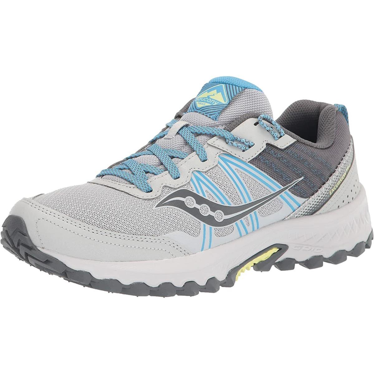 Saucony Women`s Excursion TR14 Trail Running Shoes Grey/Blue/Glade