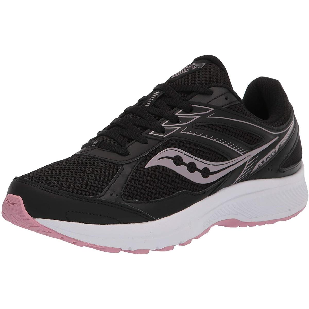 Saucony Women`s Cohesion 14 Running Shoes Black/Pink