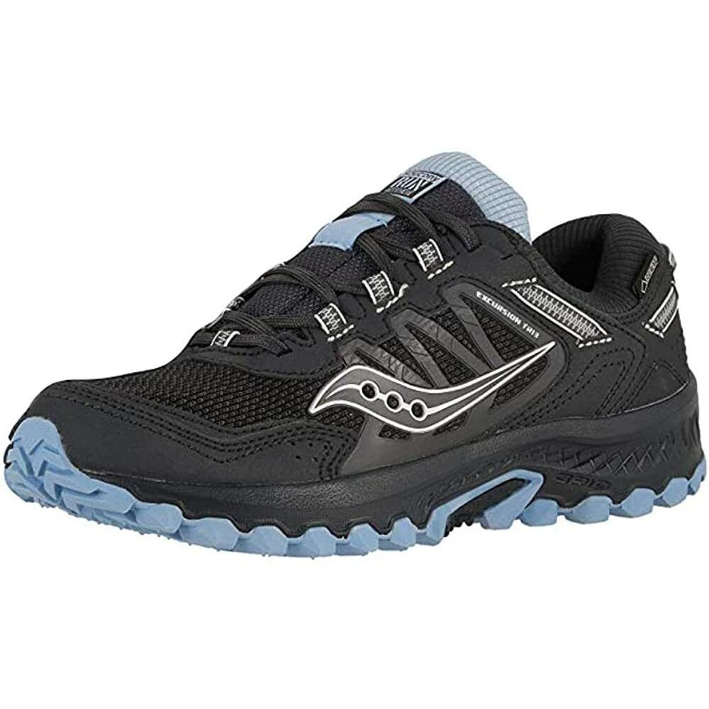 Saucony Women`s Excursion TR13 Trail Running Shoes Black/Light Blue