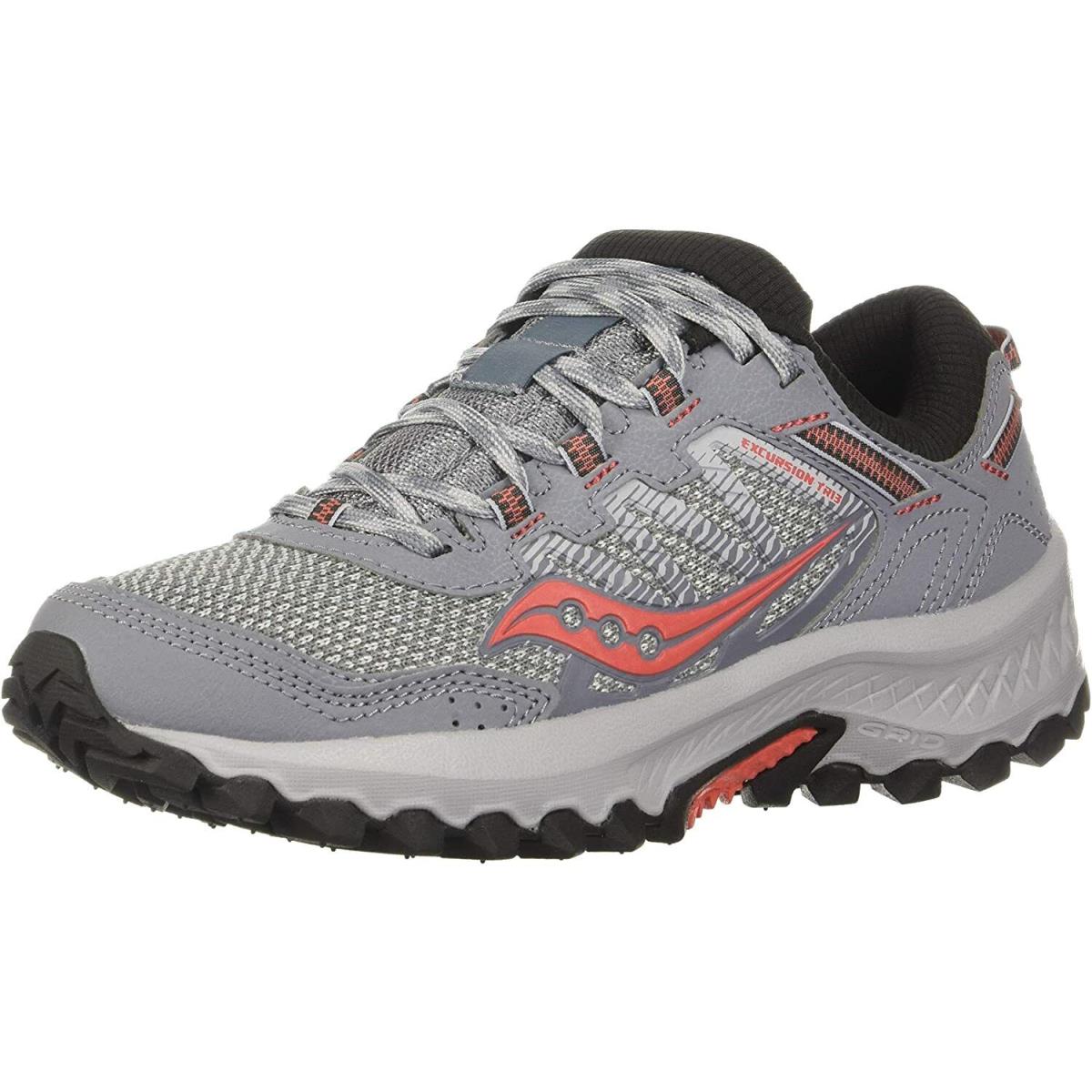 Saucony Women`s Excursion TR13 Trail Running Shoes Grey/Cor