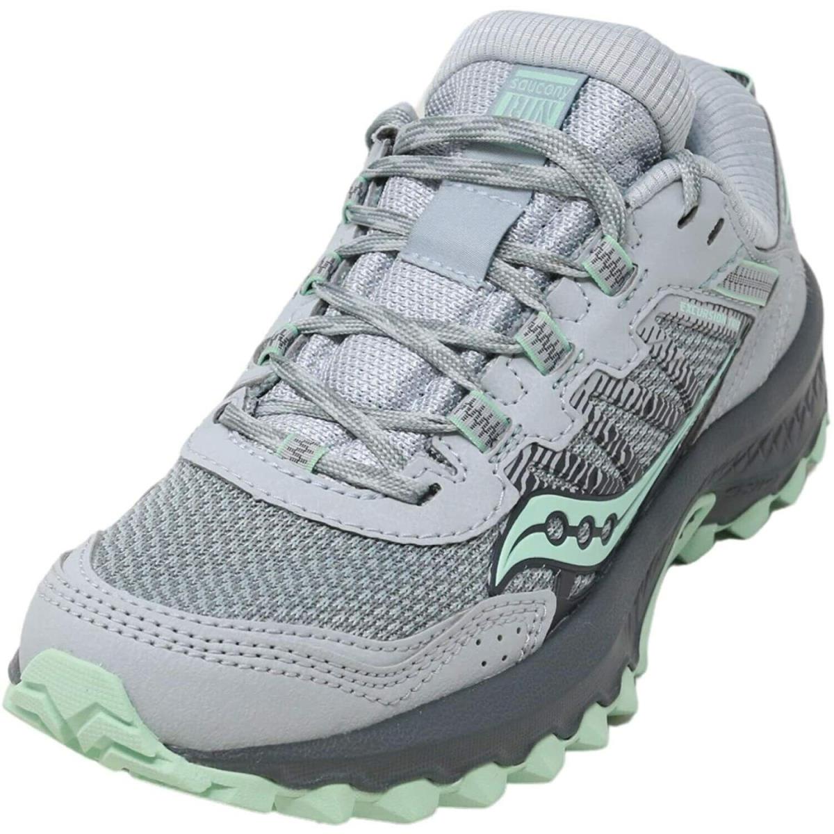 Saucony Women`s Excursion TR13 Trail Running Shoes Grey/Honeydew