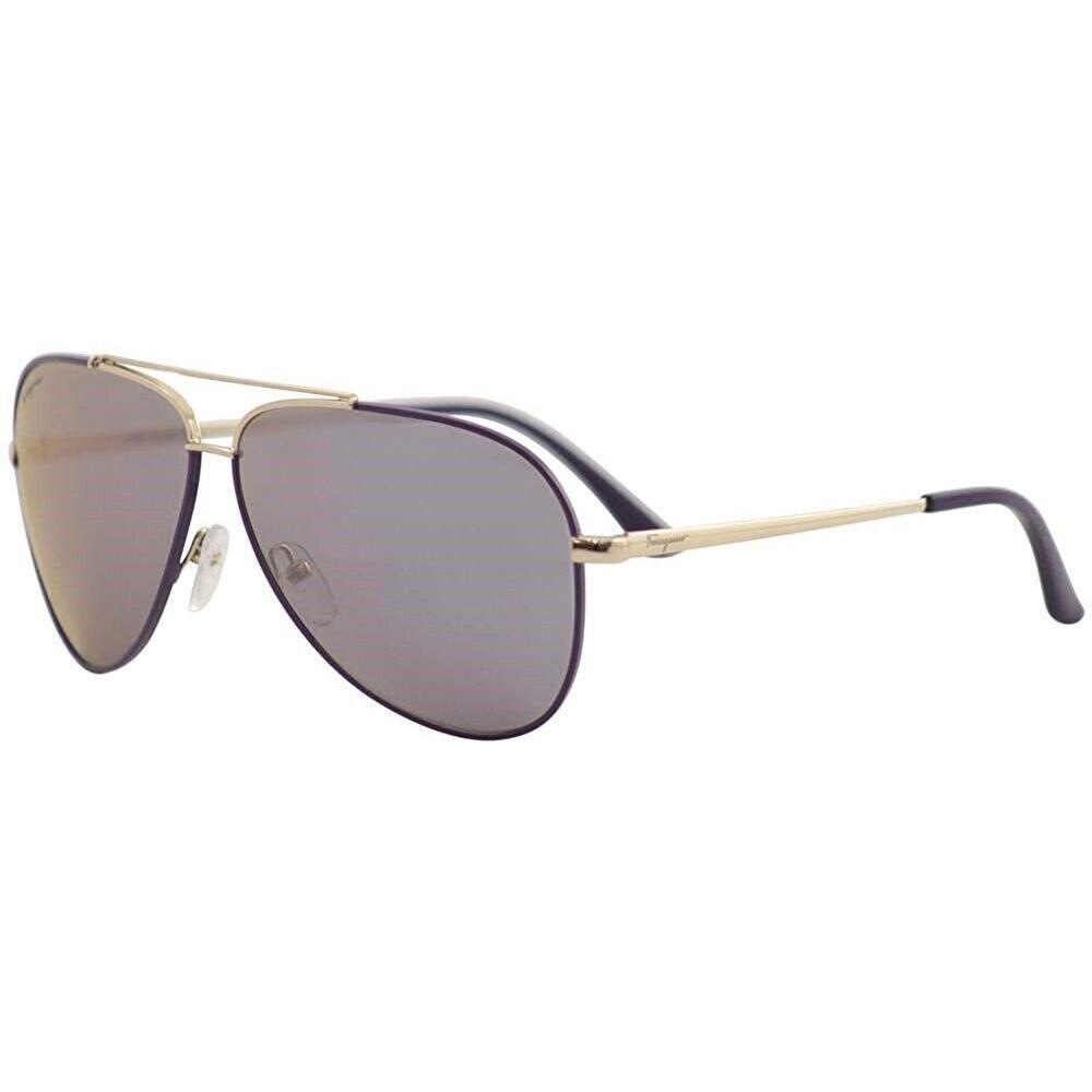Salvatore Ferragamo Sunglasses SF131S 736 Shiny Light Gold W Purple