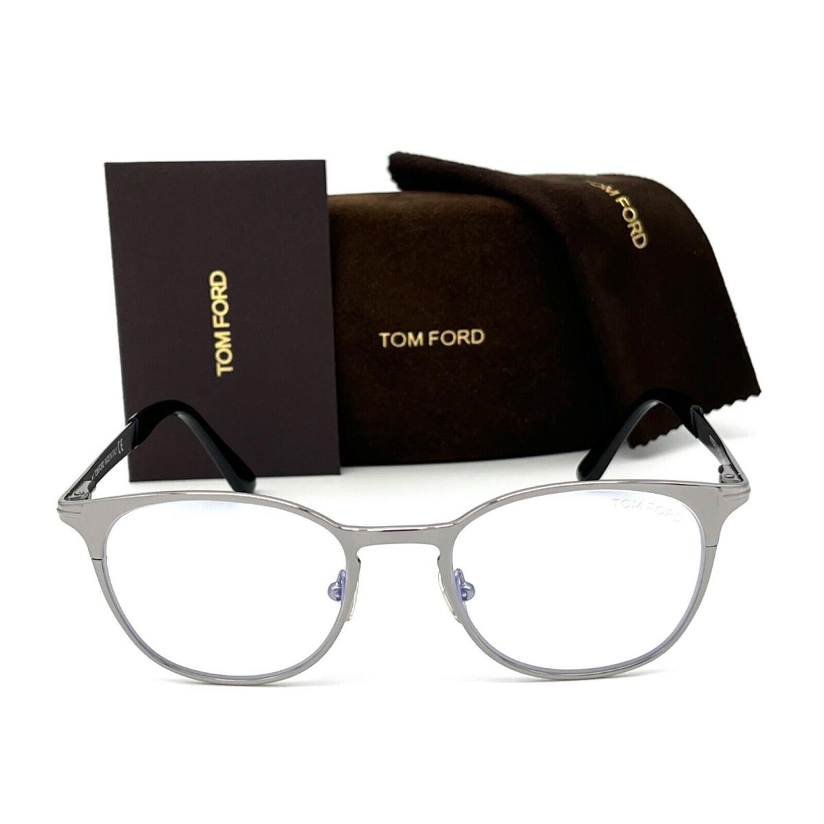 Tom Ford FT5732-B 014 Light Ruthenium / Blue Block 50mm Eyeglasses TF5732-B