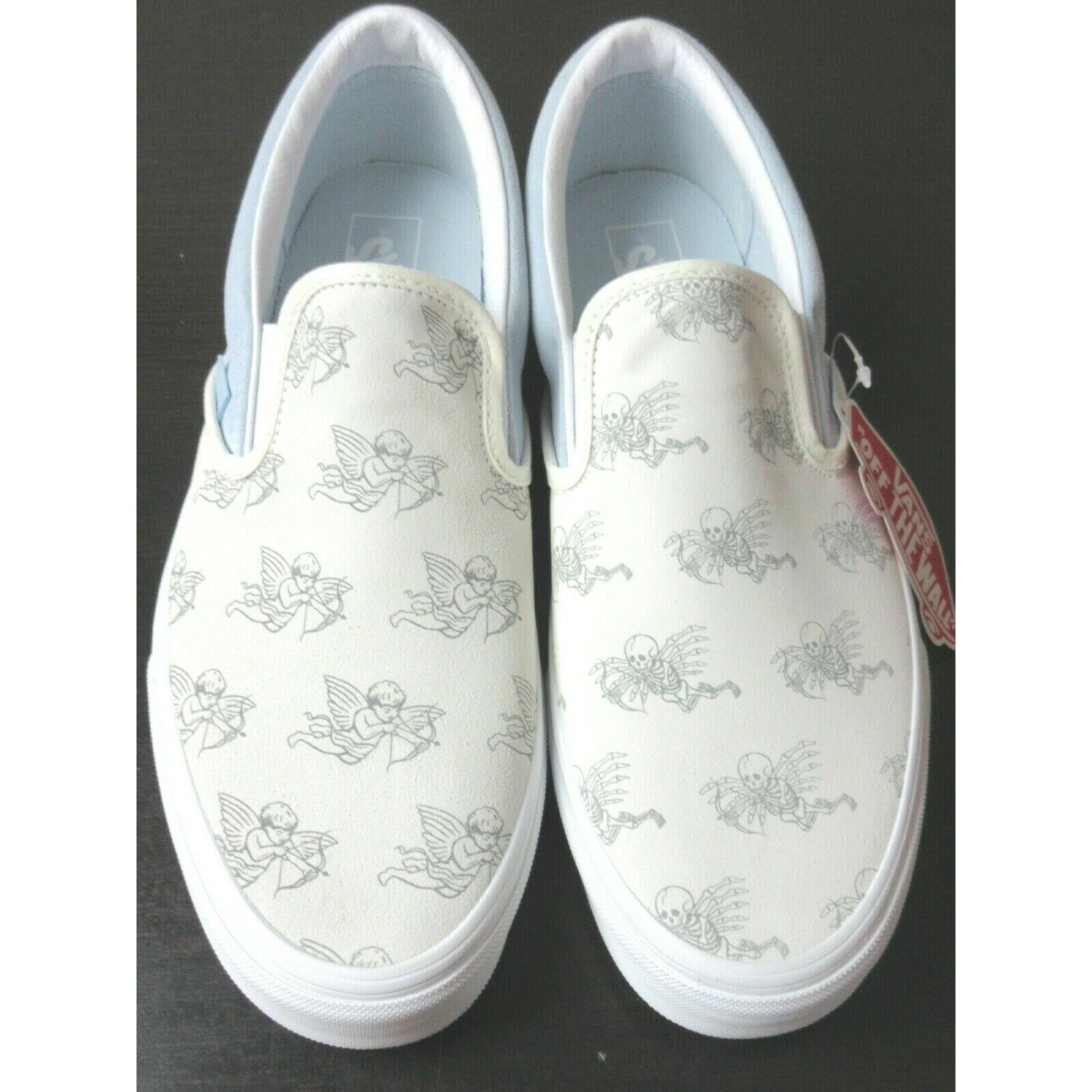 white slip on vans size 11