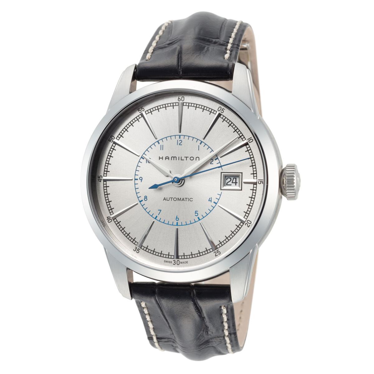 Hamilton Men`s H40555781 Railroad 40mm Grey Dial Leather Watch