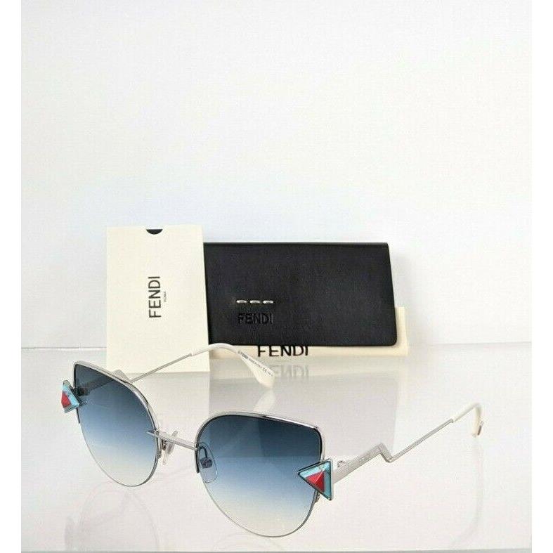 Fendi FF 0242 Sunglasses Scbne Silver Frame 0242/S 52mm