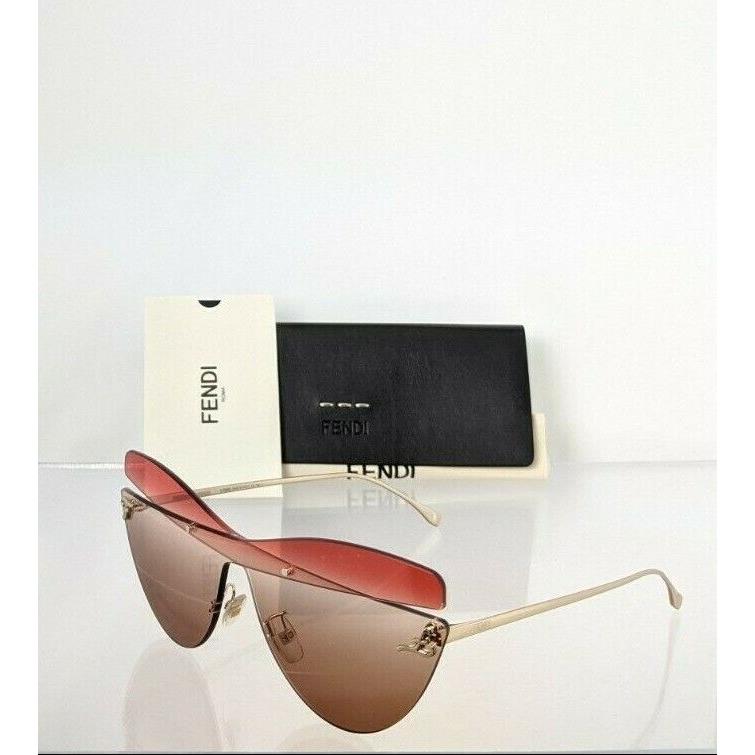 Fendi FF 0400 Sunglasses Mgtha Gold Frame 0400/S