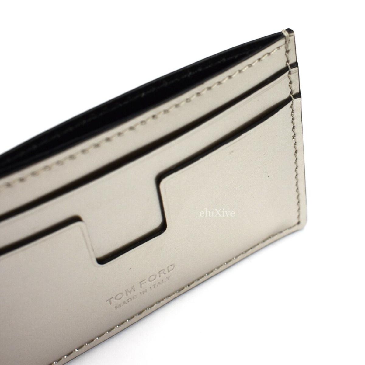 Tom Ford Mens Metallic Silver Leather Card Holder Case Wallet - Tom Ford  wallet - 040170348083 | Fash Brands