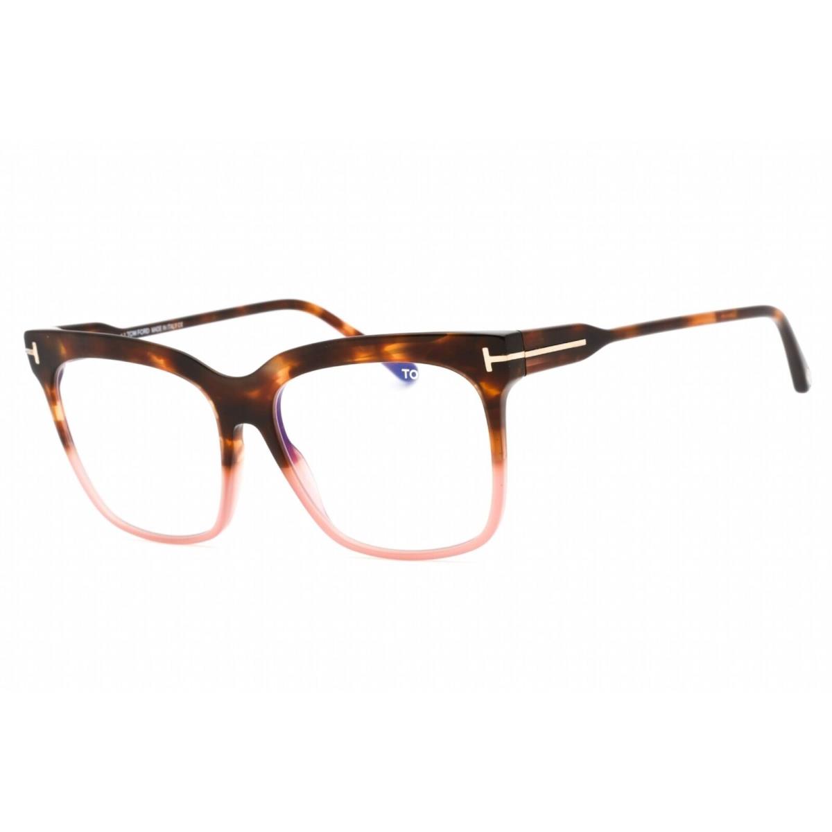 Tom Ford Women`s Eyeglasses Coloured Havana Full Rim Rectangular FT5768-B 055