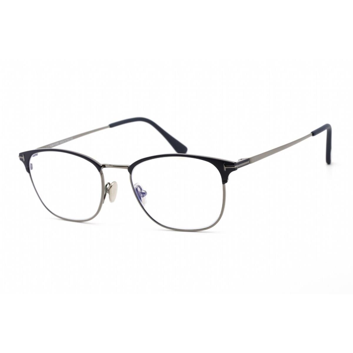 Tom Ford FT5750-B 091 Eyeglasses Matte Blue Ruthenium Frame 54mm