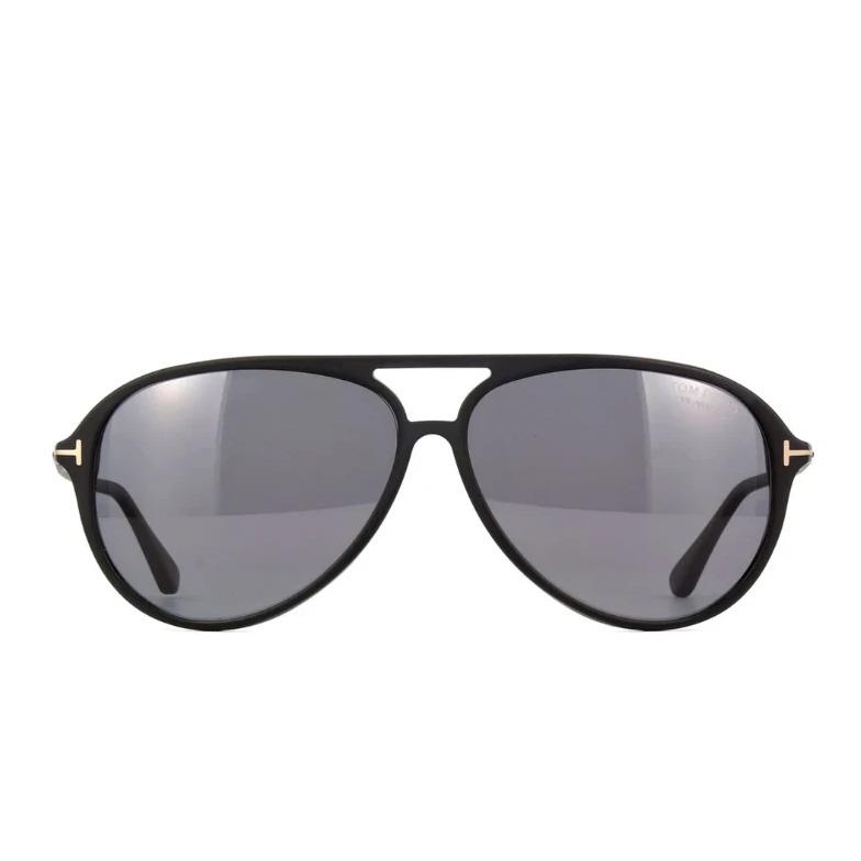 Tom Ford Samson FT0909 02D Sunglasses Matte Black Frame Polarized Lenses 62mm