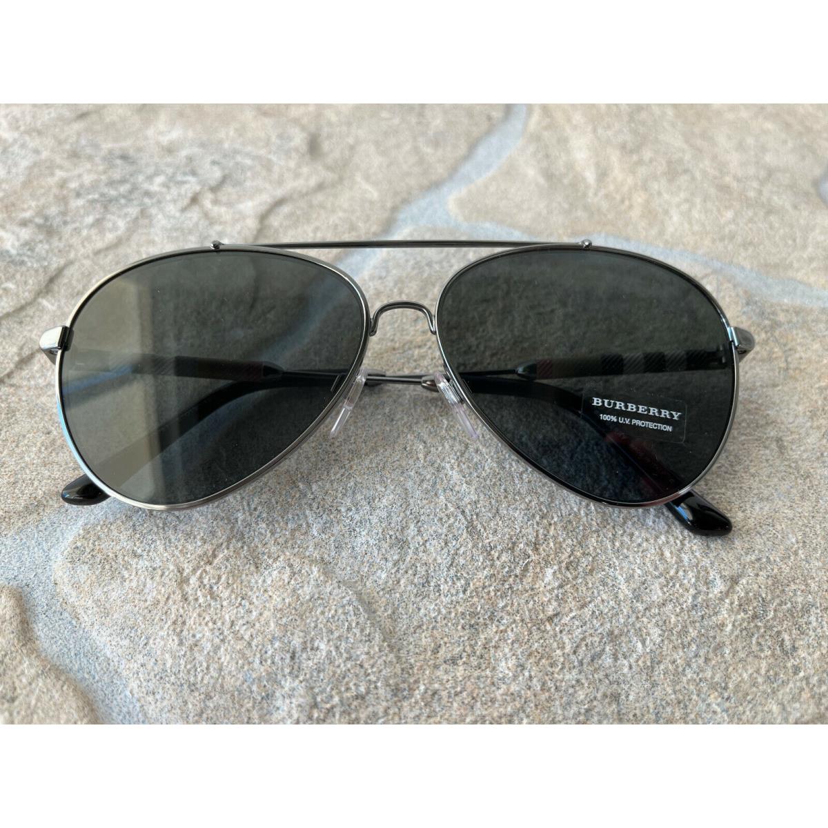 Burberry 3092 Q Sunglasses Color Gun Metal Silver 100387 Fash Brands