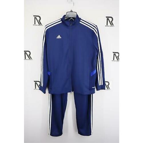 Womens Adidas Aeroready Navy Blue Athletic Pant Jacket Track Suit Set Sz 2XL