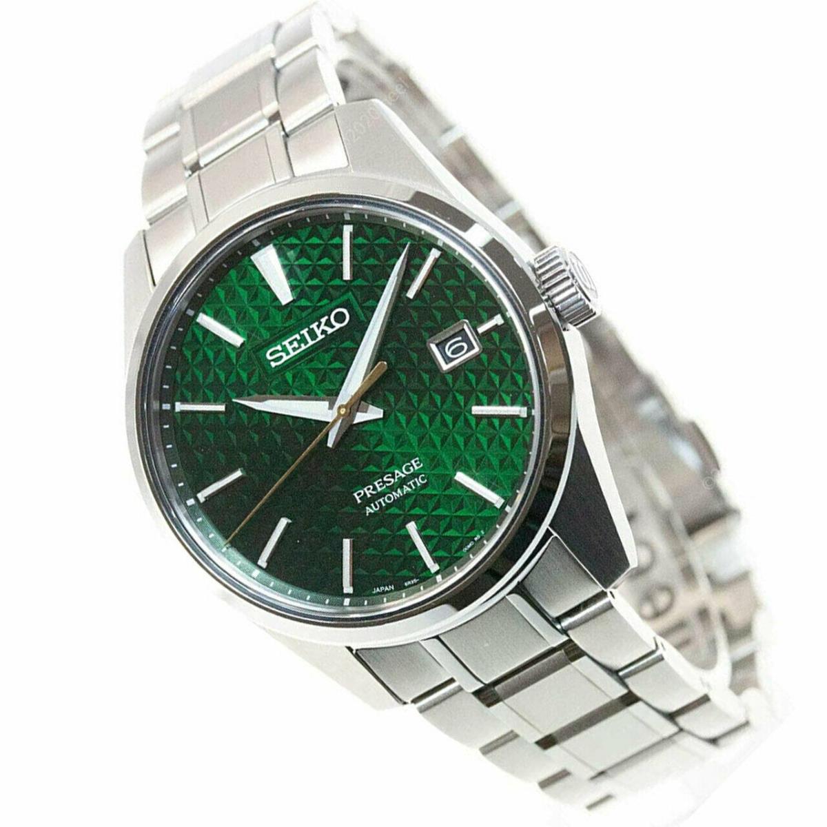 Seiko Presage Sharp-edged Series Green Dial Men`s Watch SPB169