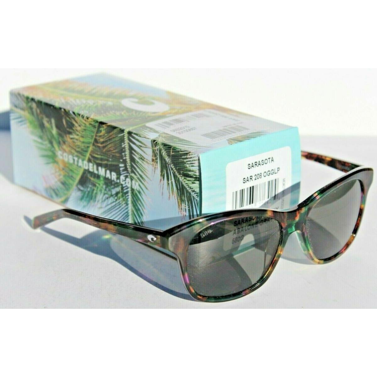 Costa Del Mar Sarasota Polarized Sunglasses Womens Shiny Abalone/gray 580G