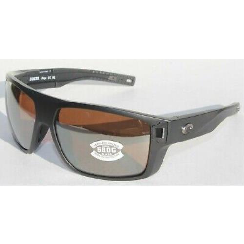 Costa Del Mar Diego Polarized Sunglasses Matte Black/copper Silver 580G XL
