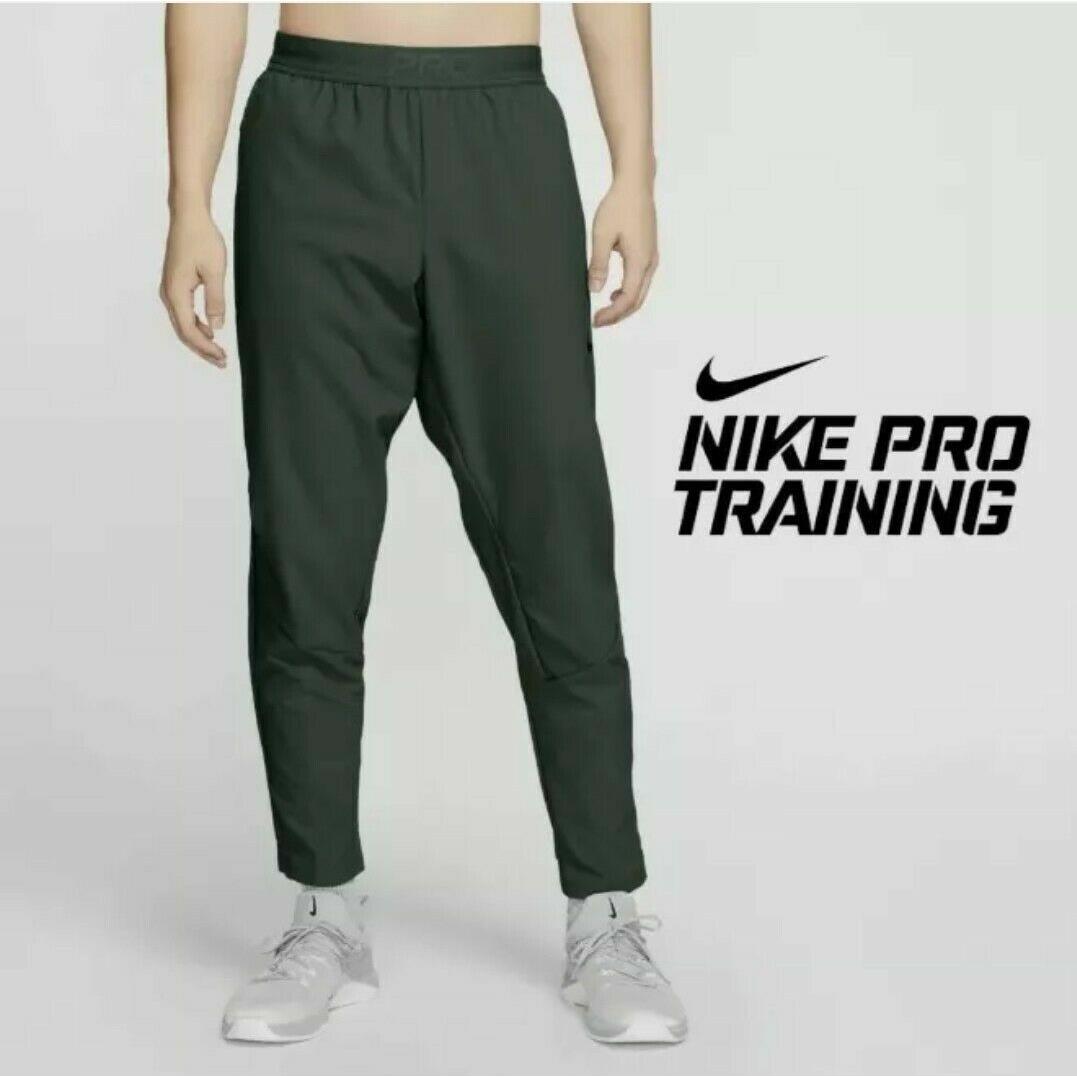 Nike Pro Flex Dri Fit Training Jogger Size L Khaki Green Pants CJ2218-326