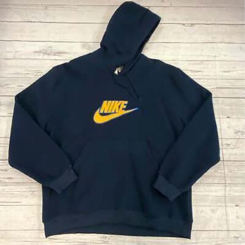 Vintage Nike Logo 2004 Navy Hoodie Sweatshirt Men Size XL Dead-stock
