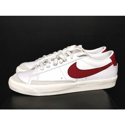 nike blazer low men's white and red