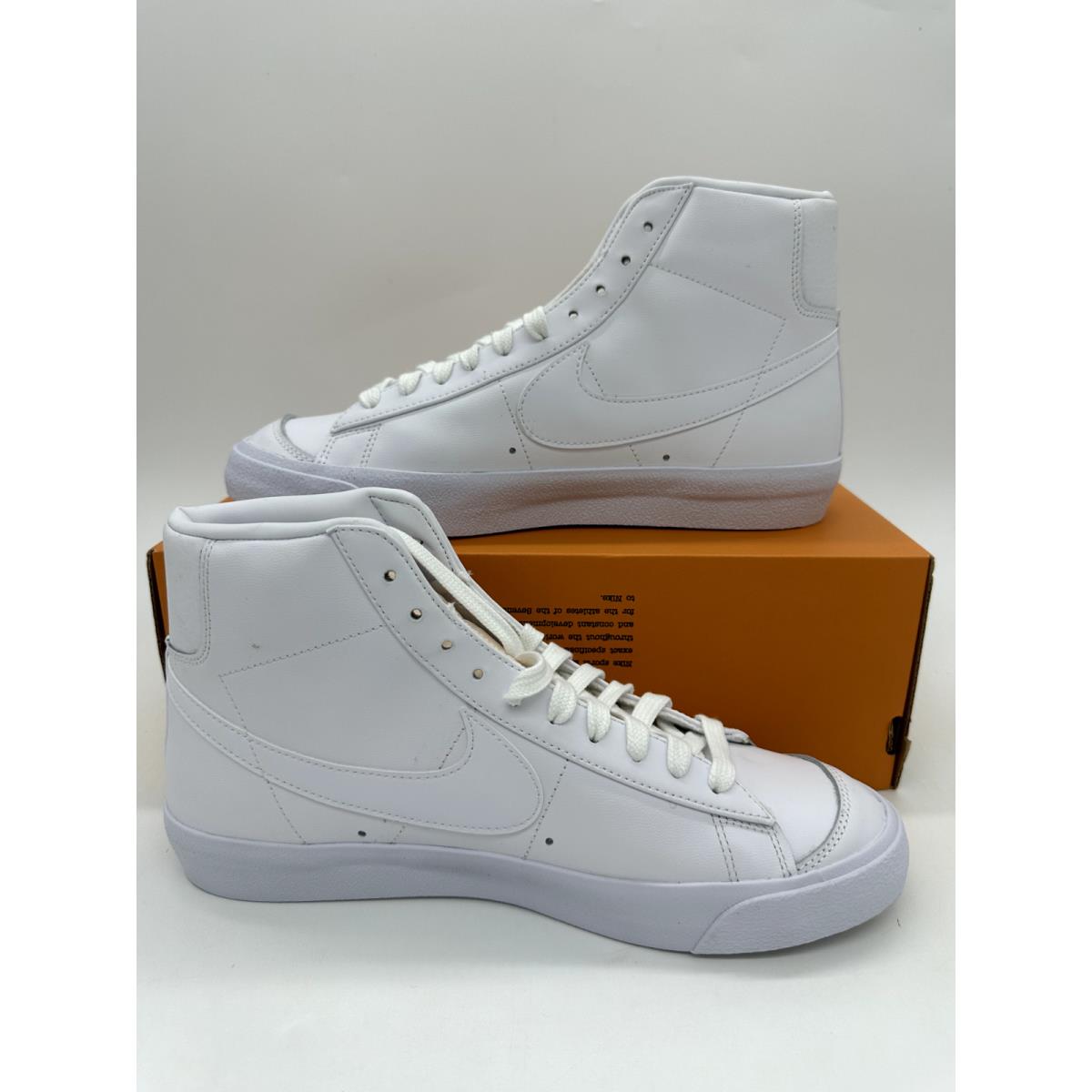 Nike Blazer Mid 77 Womens Size 11.5 Men`s Size 10 Triple White Shoes CZ1055 117 - White