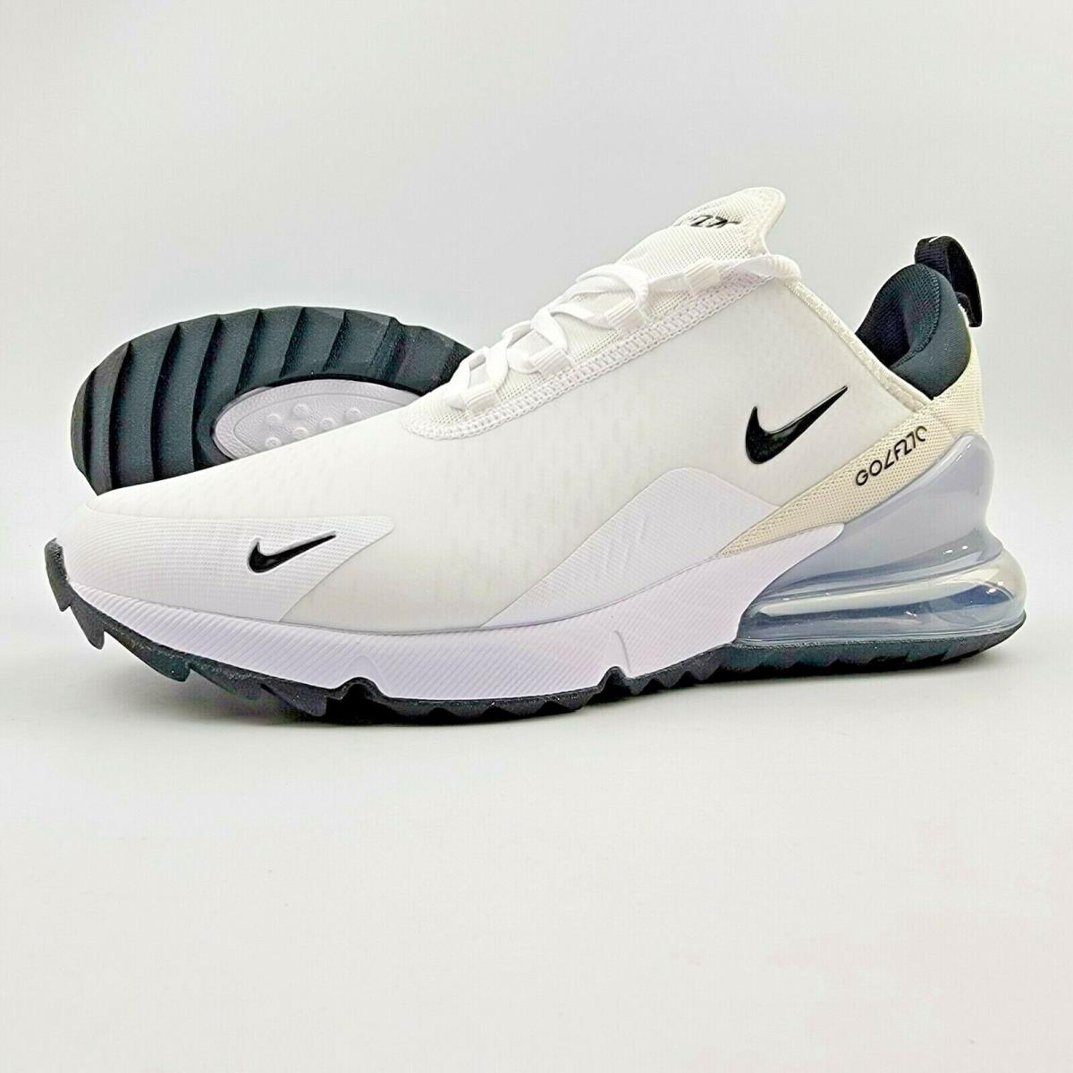 Nike Air Max 270 G Golf Shoes White Black Pure Platinum CK6463-102 Mens Size 14