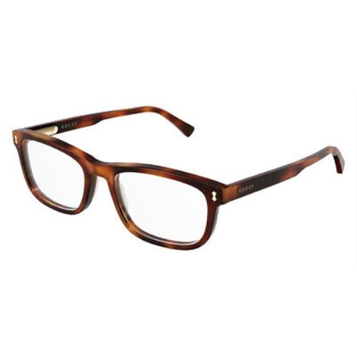 Gucci GG1046O Eyeglasses Men Havana Rectangle 55mm | 889652572062 ...