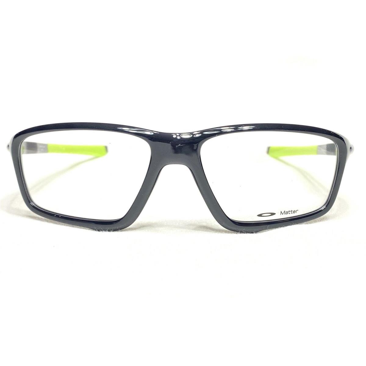 Oakley Crosslink Zero OX8076-0258 Mens Black Ink Eyeglasses Frames 58/16 - Black & Yellow , Polished Black Ink Frame, 0258 Manufacturer