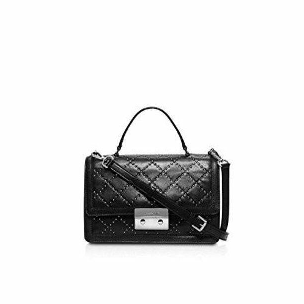 Michael Kors Micro Callie Small Clutch Black Quilted Leather Handbag Bag Slv