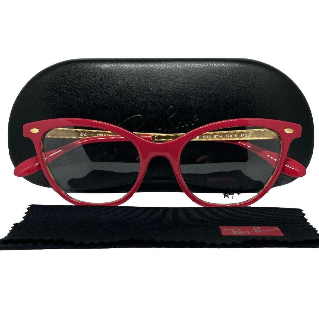 Ray Ban RB5360 5714 Womens Red Tortoise Gold Cat Eyeglasses Frames 54/18 145