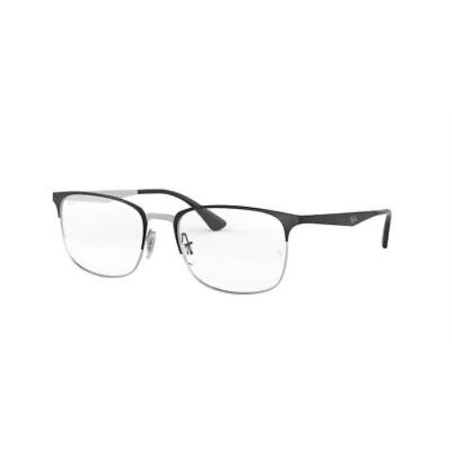 Ray-ban Ophthalmic Eyeglasses RX6421 2997 Matte Black on Silver Metal 52mm