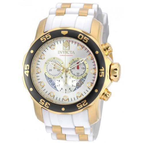 Invicta Men`s Watch Pro Diver Black Bezel Steel and Polyurethane Strap 20292