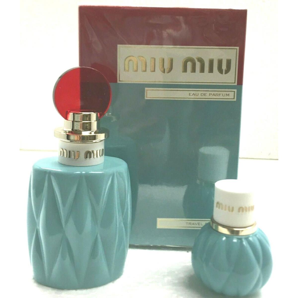 By Miu Miu Perfume Gift Set 3.4oz/100ml Edp SP + 0.67oz/20ml Edp Sp