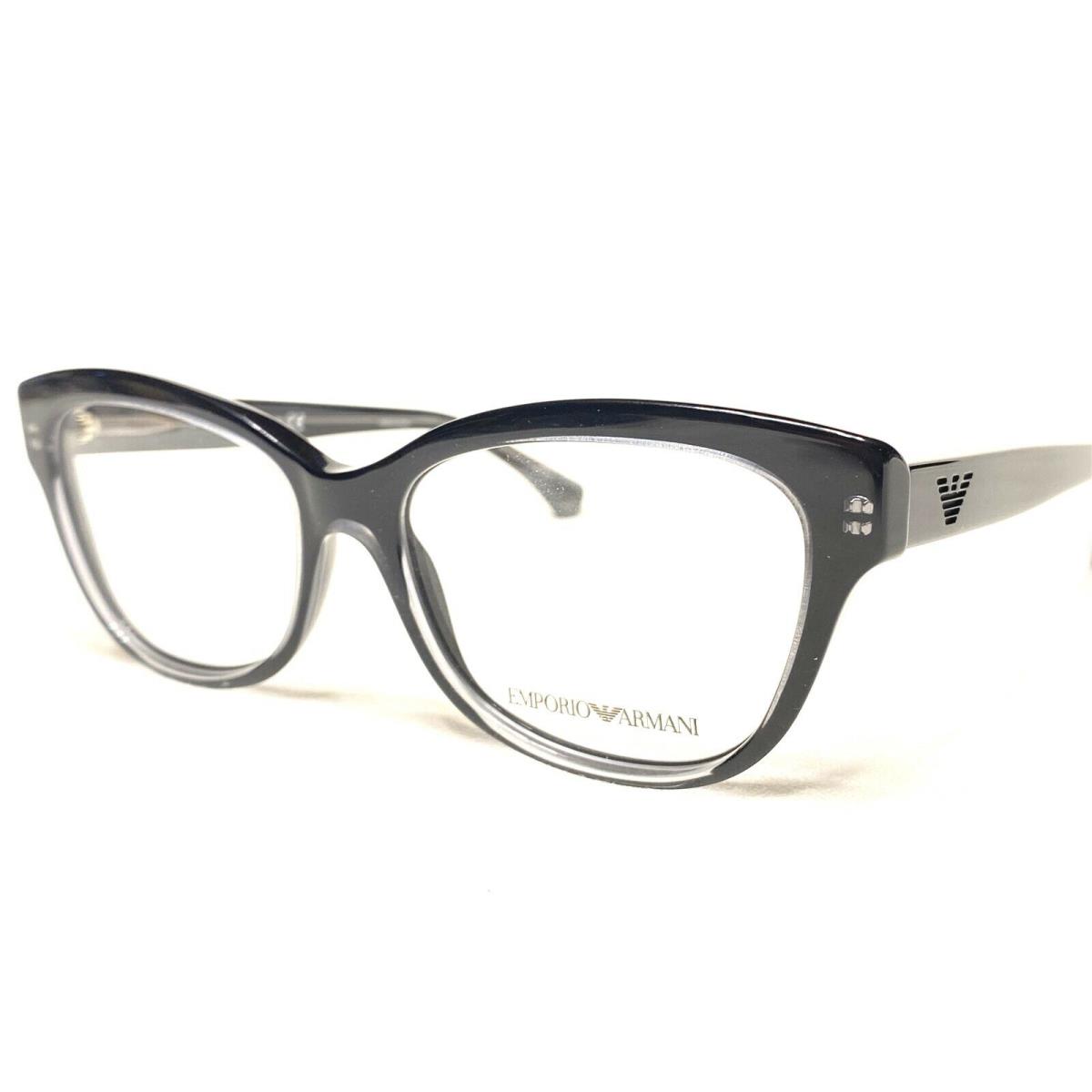 Emporio Armani EA3033 5220 Womens Black Clear Eyeglasses Frames 53/16 140