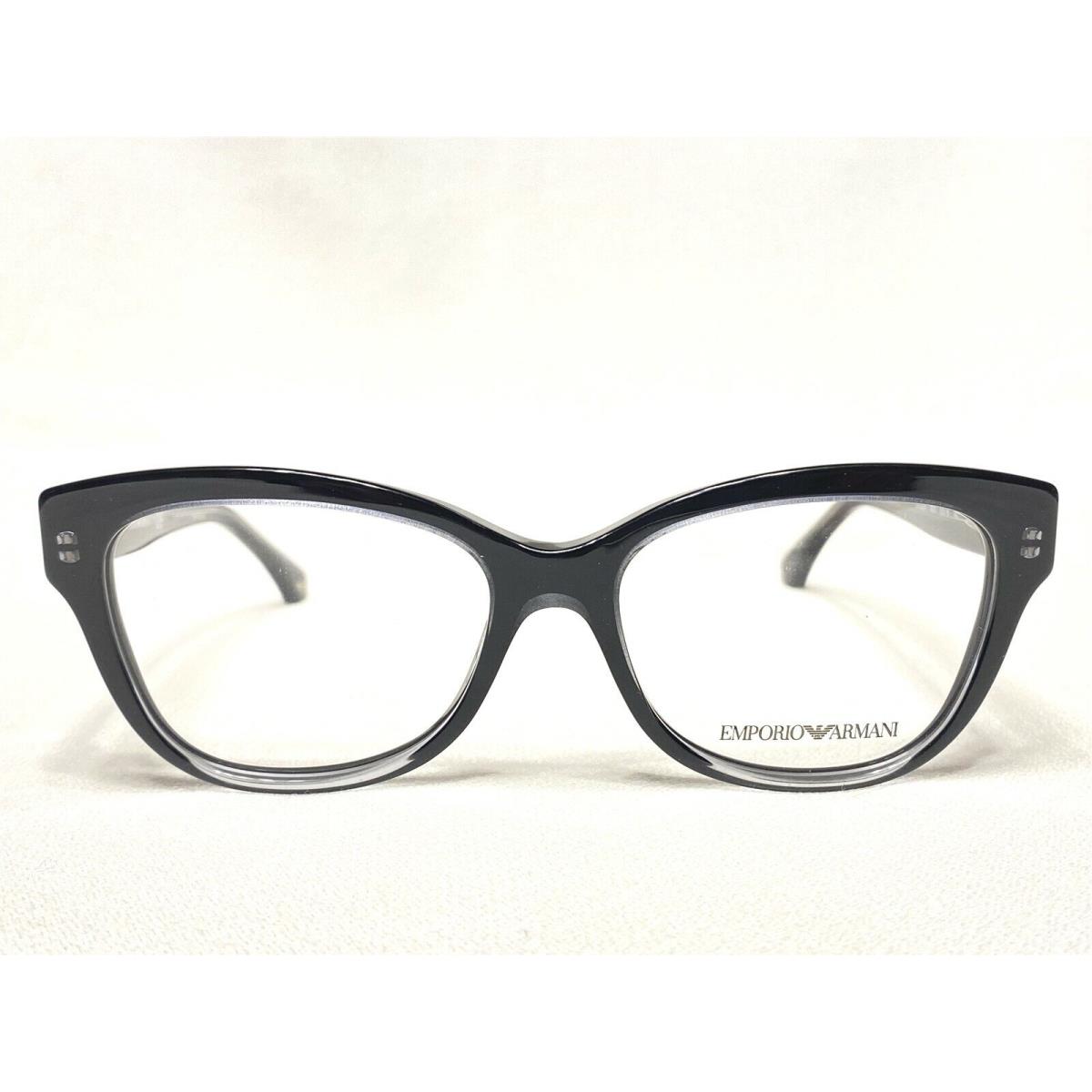 Emporio Armani EA3033 5220 Womens Black Clear Eyeglasses Frames 53