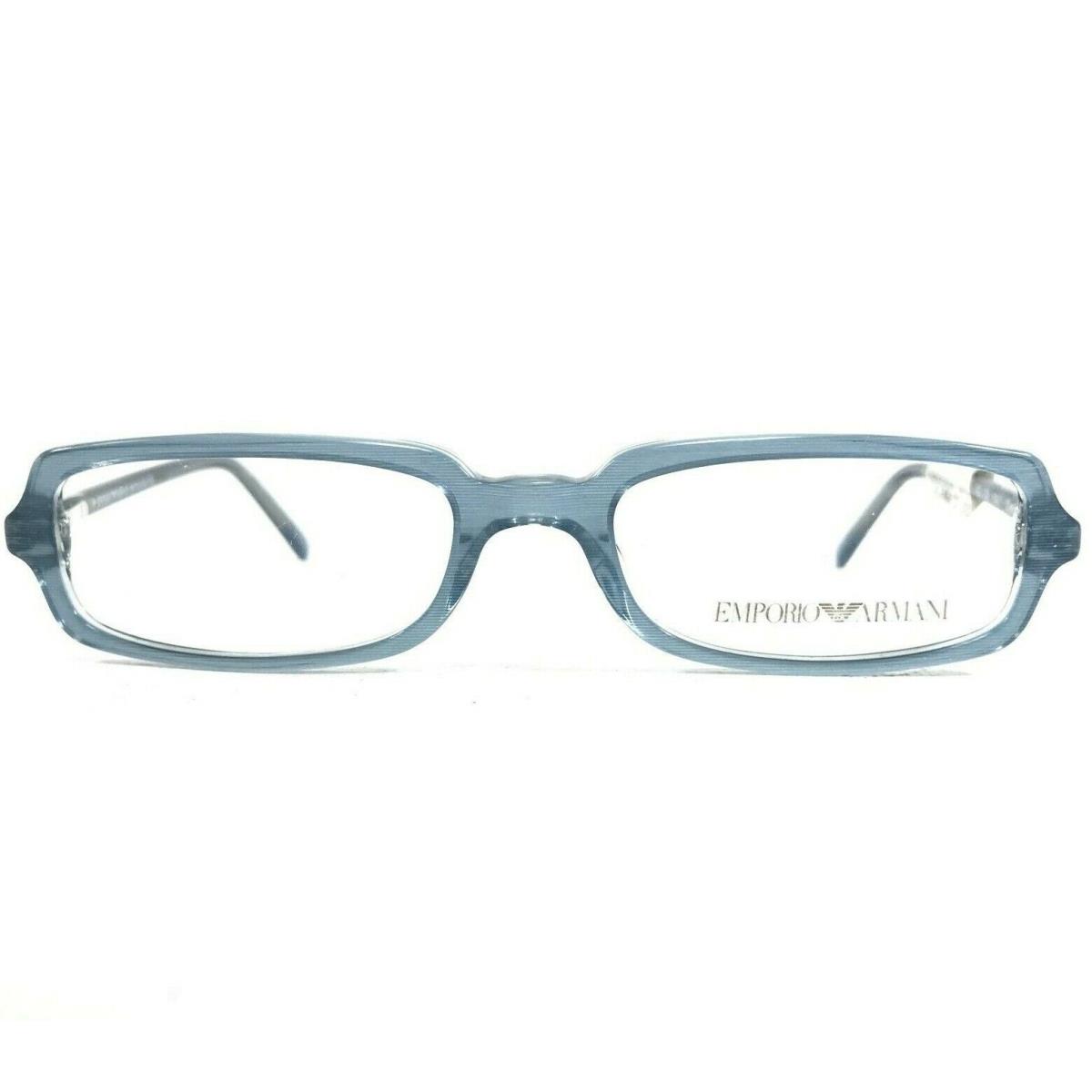 Emporio Armani 682 708 Eyeglasses Frames Clear Light Blue Full Rim 49-17-135 - Frame: Blue