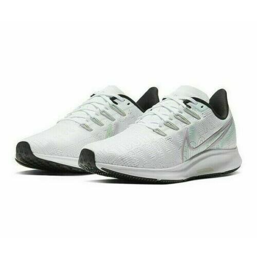 Nike Air Zoom Pegasus 36 Premium BQ5403-100 Women`s Shoe Size 10 `iced Lilac` - White/Iced Lilac/Black