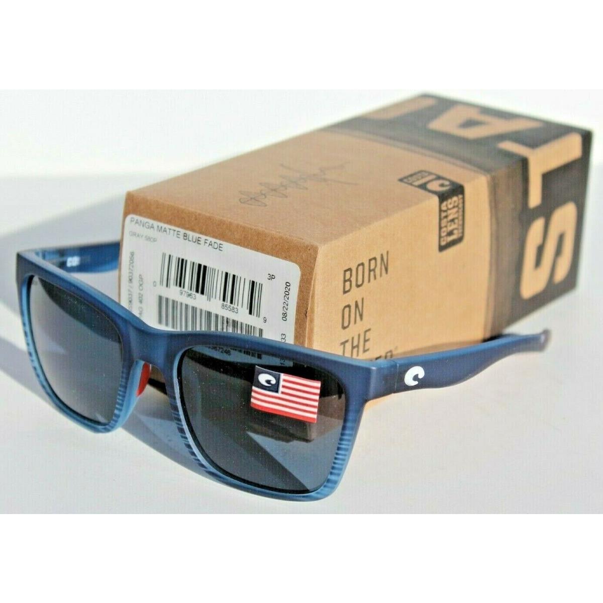 Costa Del Mar Panga Polarized Sunglasses Matte Blue Fade Usa/gray 580P