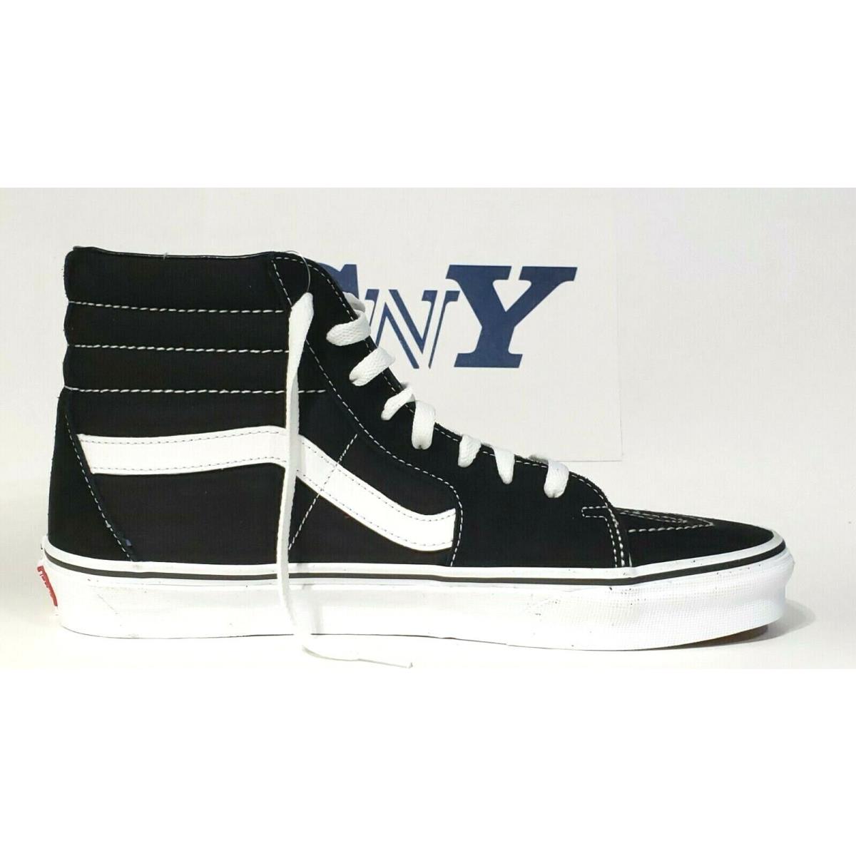 Vans SK8-HI Top Suede Skate Athletic Shoes Men`s Size Black/black/white