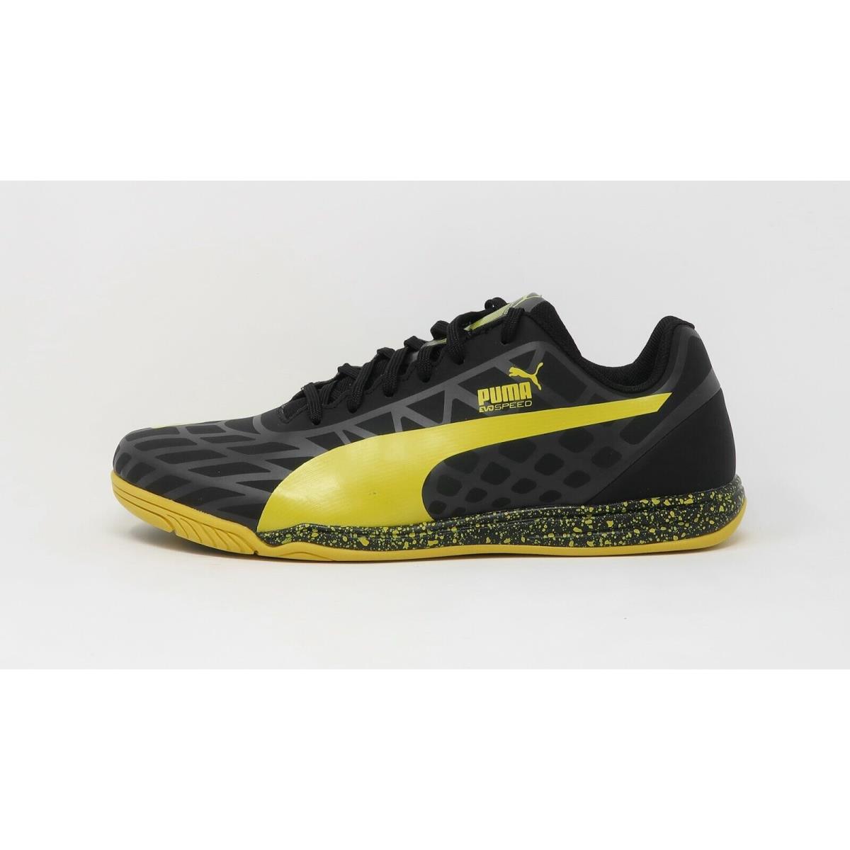 Puma Evospeed Star IV Black Blazing Yellow Shoes Men Women Sneakers