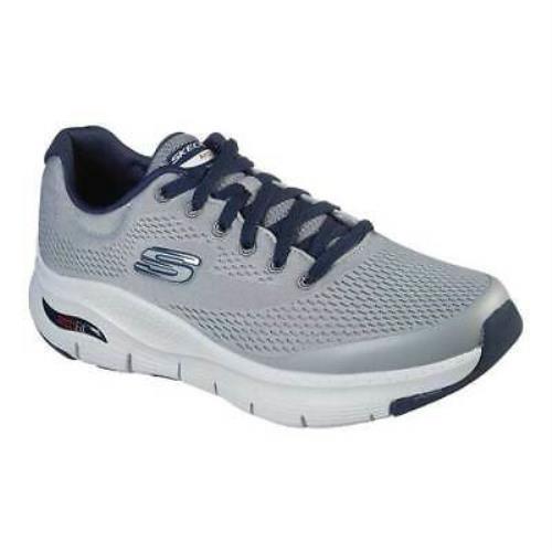 Skechers Men`s Archfit Walking Shoes Grey/navy Size 9.5