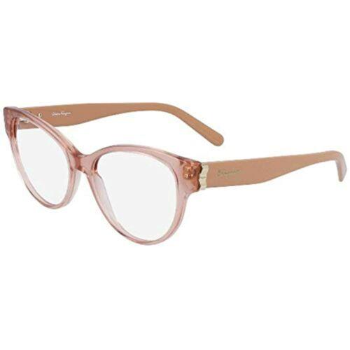 Salvatore Ferragamo SF2863 749 Crystal Peach Eyeglasses 53mm with SF Case