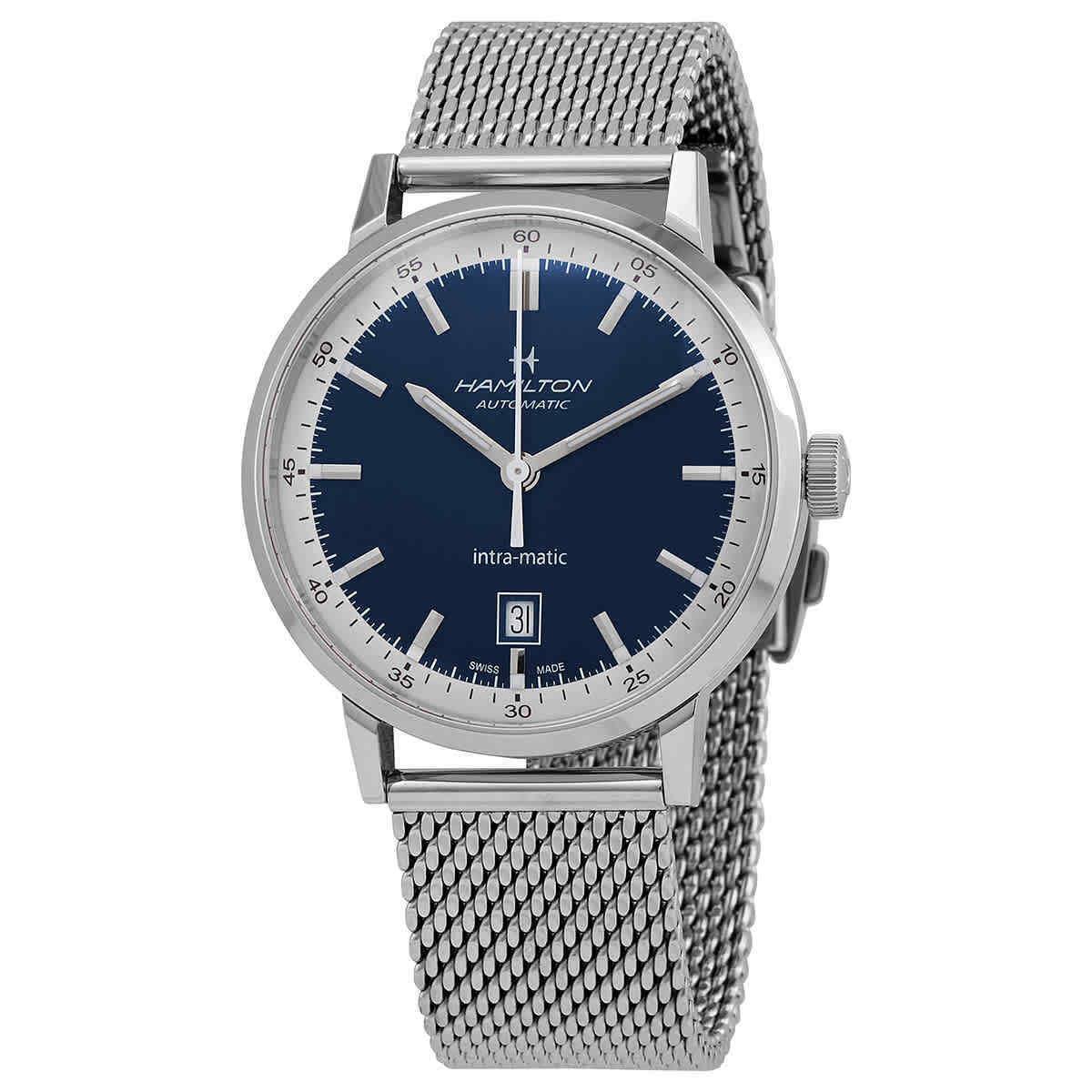 Hamilton American Classic Intra-matic Auto Blue Dial Men`s Watch H38425140