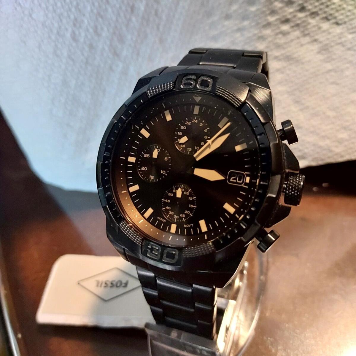 Fossil Bronson Chronograph Quartz Black Dial Men`s Watch FS5851