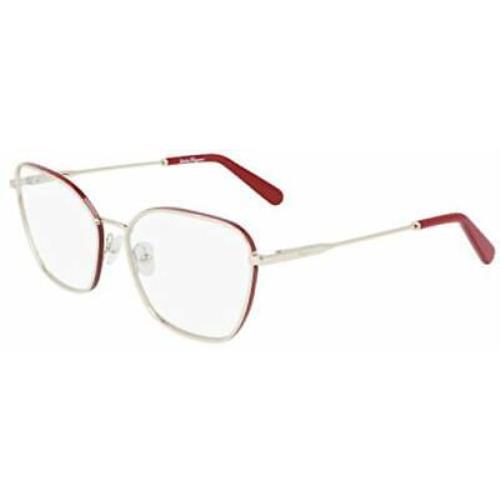 Salvatore Ferragamo SF 2203 735 Gold Red Eyeglasses 55mm with SF Case