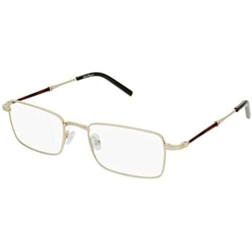Salvatore Ferragamo SF 2212 717 Shiny Gold Eyeglasses 54mm with SF Case