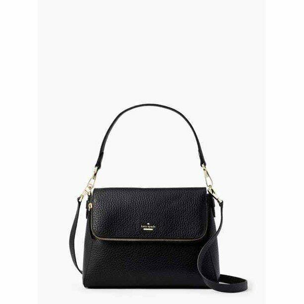 Kate Spade Carter Street Georgia Leather Shoulder Bag Crossbody Black WKRU5988